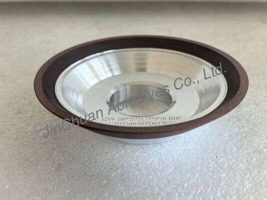 12v9 Resin Bond diamond grinding wheel, diameter 100, grit number D107