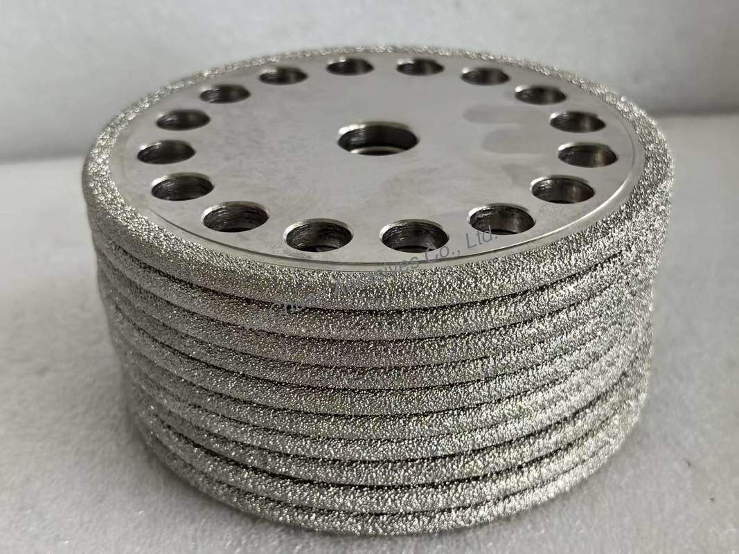 High-Performance Vacuum Brazed Diamond Wheels for Cast Iron Grinding with D40/45 Grit Customizable Shape and Long Lifespan