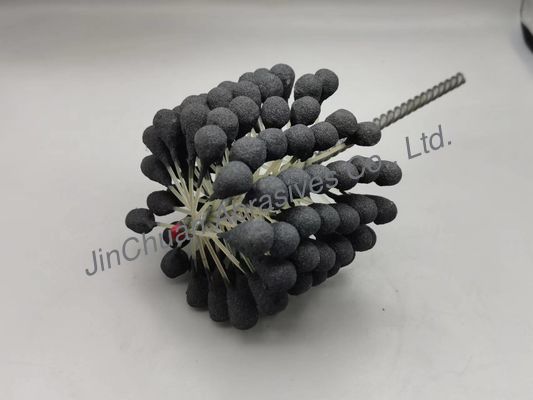 Bàn chải mài linh hoạt bóng xi lanh 100 * 80 * 200mm để làm sạch và hoàn thiện lỗ khoan