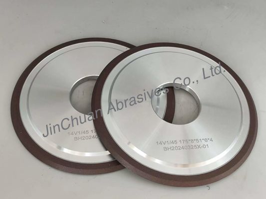 Nhựa liên kết kim cương lưới bánh xe 14v1, đường kính 175, góc 45