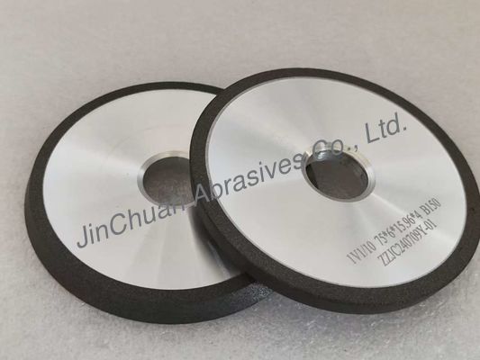 Màu xám CBN nhựa liên kết bánh nghiền 1V1 75mm với 10 độ cho hiệu quả gashing