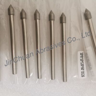 Đầu mài điện hóa D126 tùy chỉnh 10*8*10*120mm 30°-120° cho Cacbua xi măng