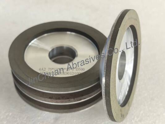 Đá mài kim cương nhựa 4A2 dùng cho dụng cụ hợp kim, đường kính 75mm, độ hạt D500