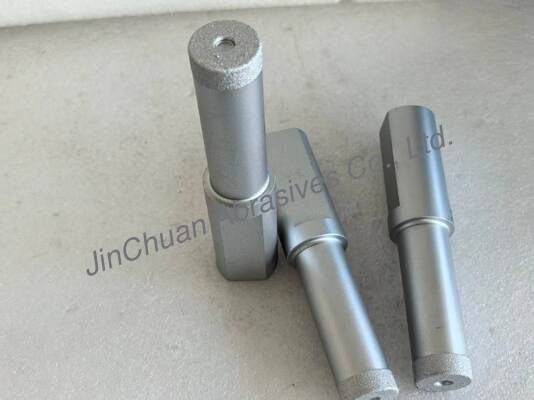 Chốt mài kim cương được hàn bằng kim cương tổng hợp được hàn chân không D80/100 Grit và Đường kính đầu 25,4mm để mài chính xác