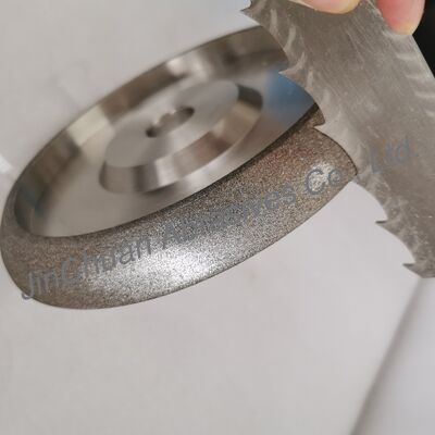 Xe sắc nét CBN điện đúc với độ sâu răng 22mm và lỗ bên trong 25,4mm cho lưỡi cưa băng