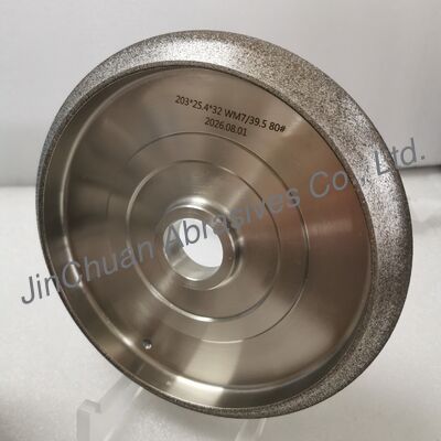 Ống xe CBN điện đúc tùy chỉnh với 203mm OD và WM 7/39.5 Profile cho cắt đứt cưa băng gỗ