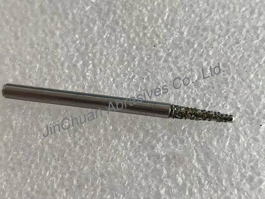 Chày mài kim cương mạ điện có thân thép, số hạt D30/35, R1*3*10*45*3