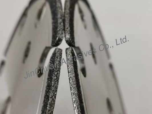 145 * 3 * 22,2 * 2,4 * 7,5 Máy cưa đĩa CBN Cyclone Bánh xe mài CBN mạ điện Bánh xe mài nhẵn có rãnh để cưa xích