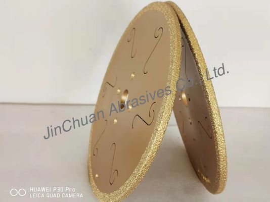 Bánh xe kim cương thiêu kết 300mm màu vàng có lỗ giảm tiếng ồn