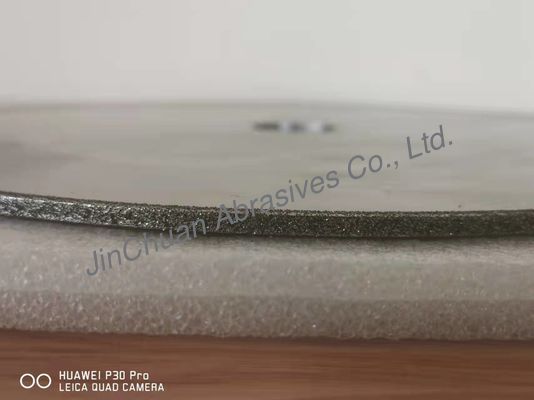 Bánh xe mài kim cương mạ điện màu xám với lưỡi cắt thân bằng thép D40 / 45